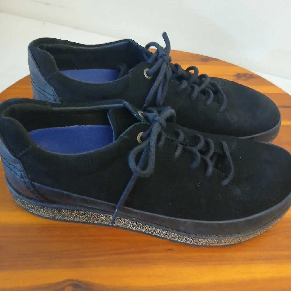 Birkenstock Bend Low Mens 41 Black Suede Shoes Sneakers Casual